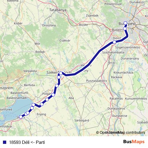 18593 Déli <- Parti rail Line Map