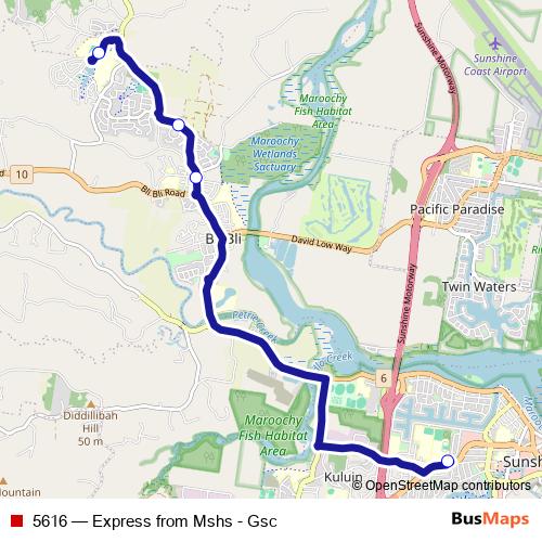 5616 bus Line Map