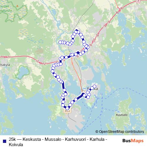 25k bus Line Map
