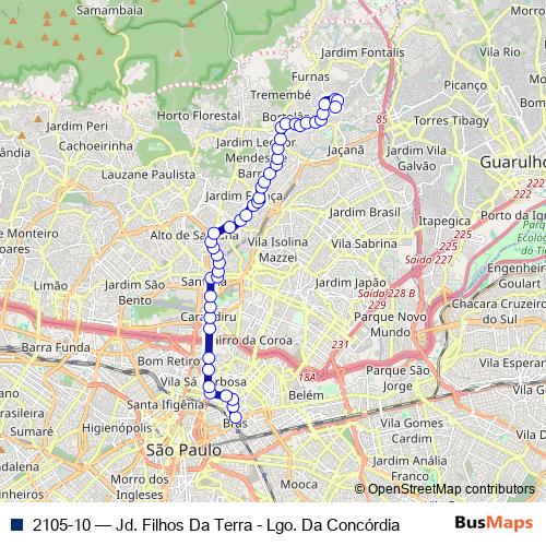 2105-10 bus Line Map