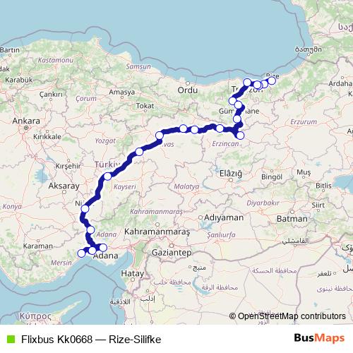Flixbus Kk0668 bus Line Map