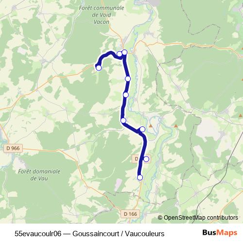 55evaucoulr06 bus Line Map