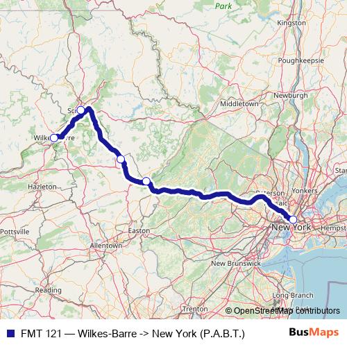 FMT 121 bus Line Map
