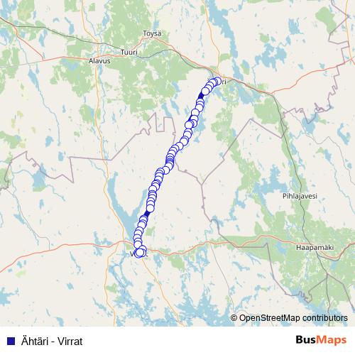 Ähtäri - Virrat bus Line Map