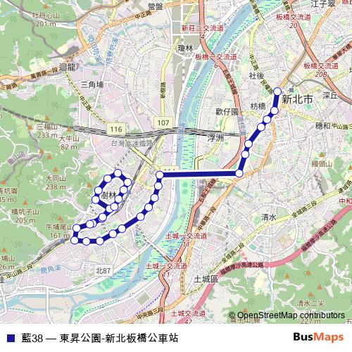 藍38 bus Line Map