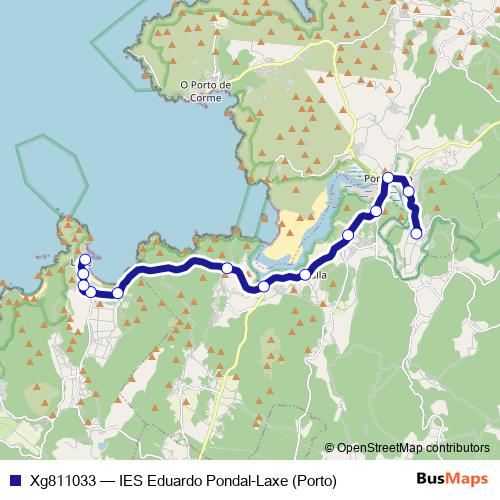 Xg811033 bus Line Map