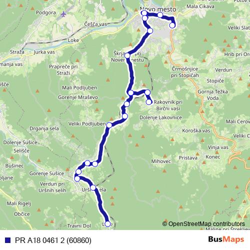 PR A18 0461 2 (60860) bus Line Map