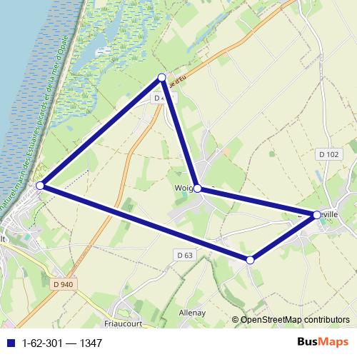 1-62-301 bus Line Map