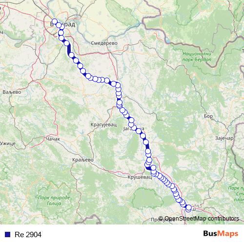 Re 2904 rail Line Map