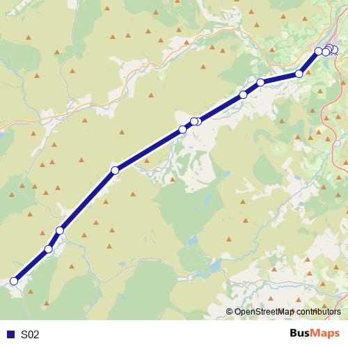 S02 bus Line Map