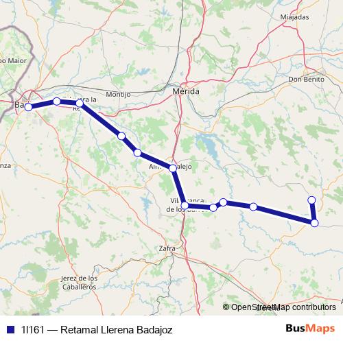 1l161 bus Line Map