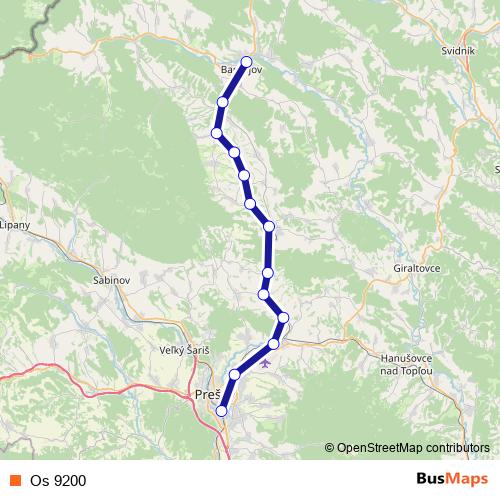 Os 9200 rail Line Map