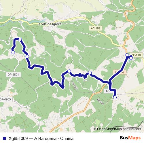 Xg651009 bus Line Map