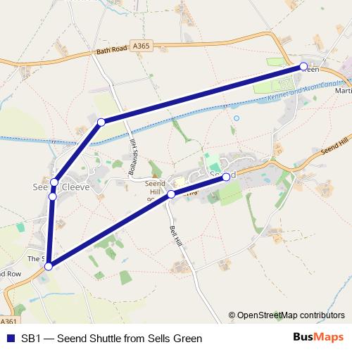 SB1 bus Line Map