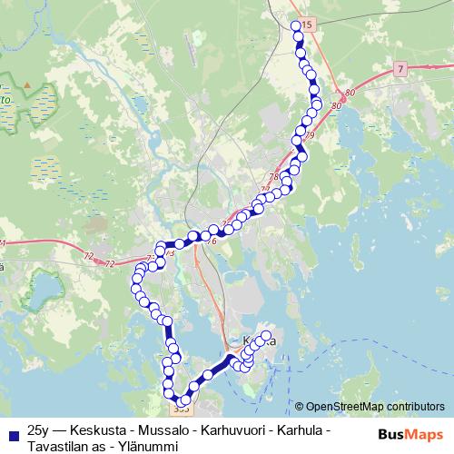 25y bus Line Map
