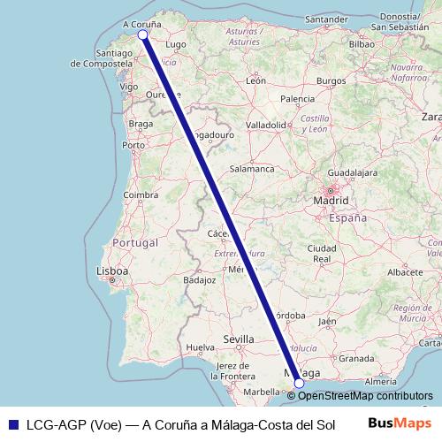 LCG-AGP (Voe) air Line Map