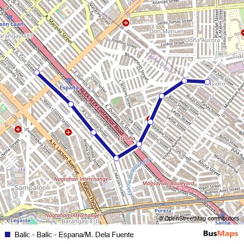 Balic - Balic - Espana/M. Dela Fuente bus Line Map