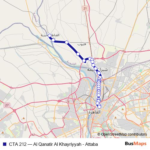 CTA 212 bus Line Map