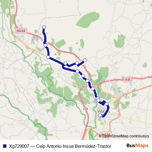 Xg729007 bus Line Map