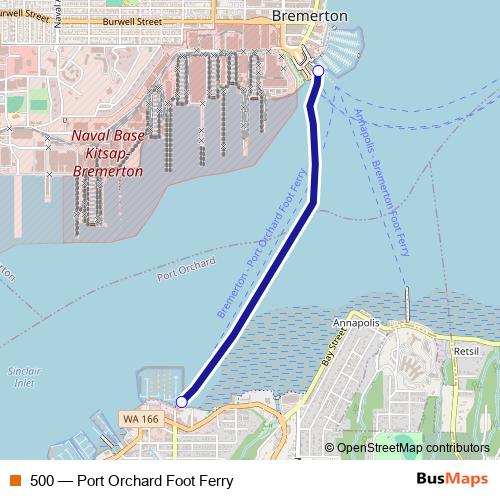 500 ferry Line Map