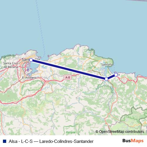 Alsa - L-C-S bus Line Map
