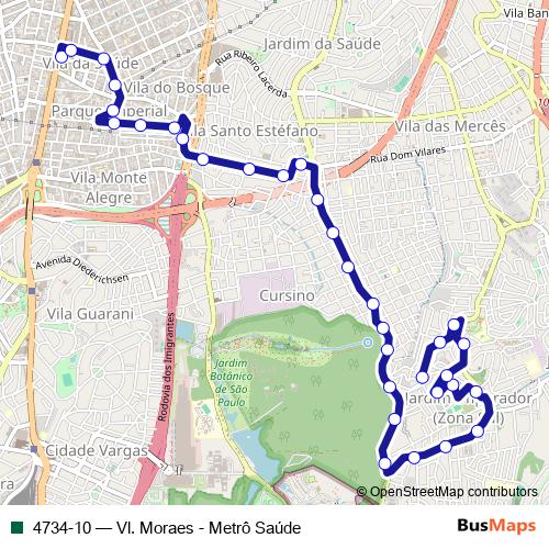 4734-10 bus Line Map