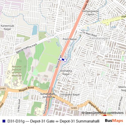 D31-D31g bus Line Map