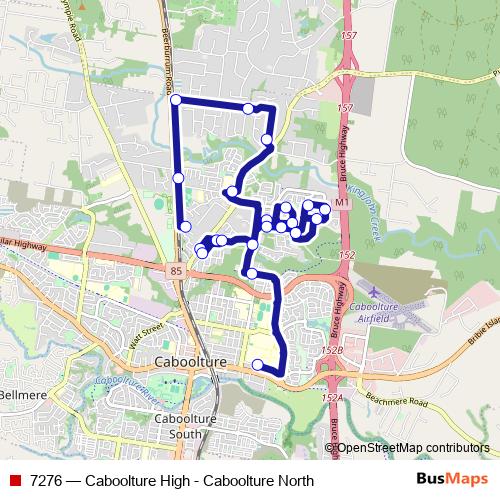 7276 bus Line Map