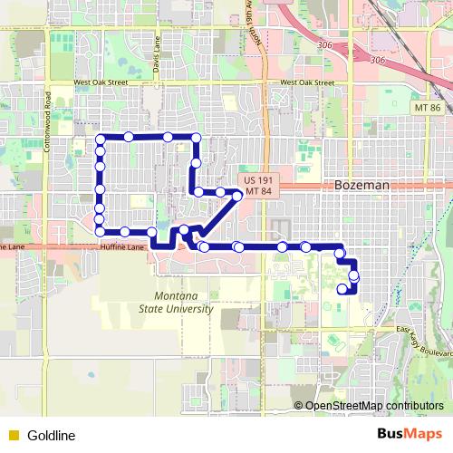 Goldline bus Line Map