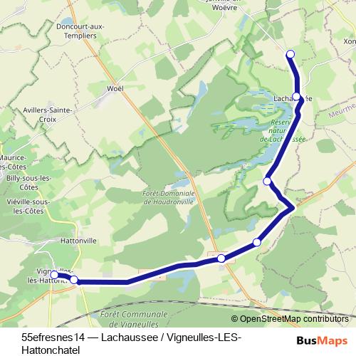 55efresnes14 bus Line Map