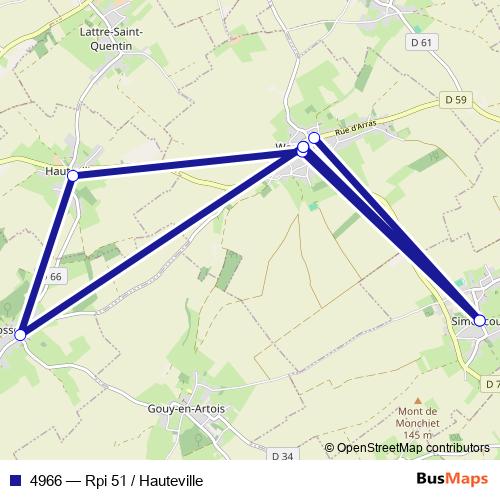 4966 bus Line Map