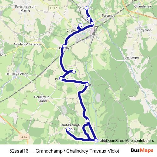 52ssaf16 bus Line Map