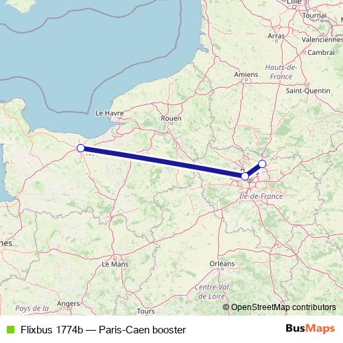 Flixbus 1774b bus Line Map