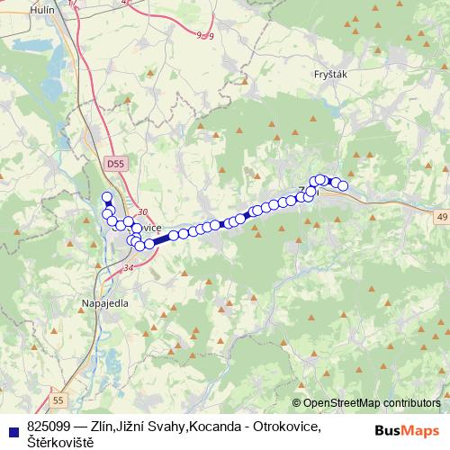 825099 trolleybus Line Map
