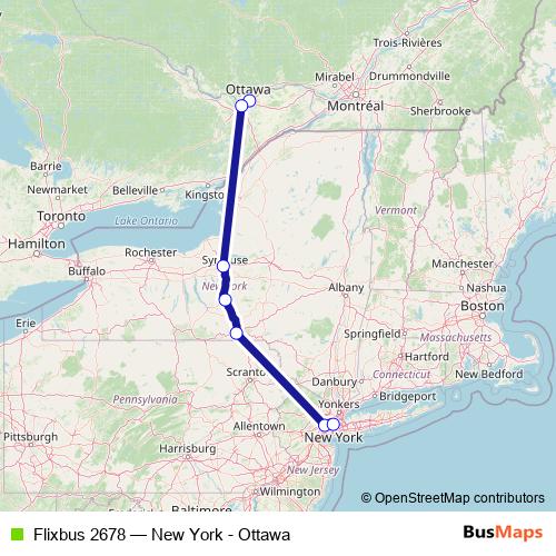 Flixbus 2678 bus Line Map