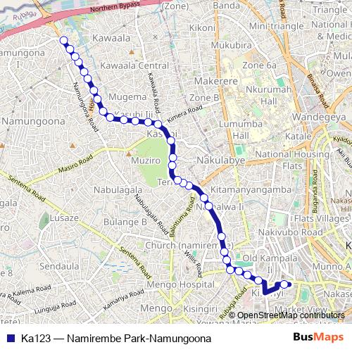 Ka123 bus Line Map