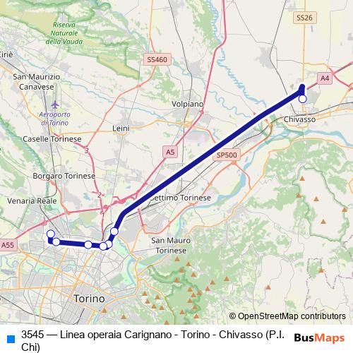 3545 bus Line Map