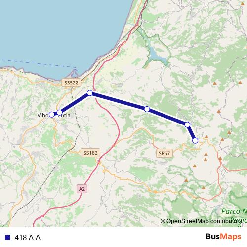 418 A A bus Line Map