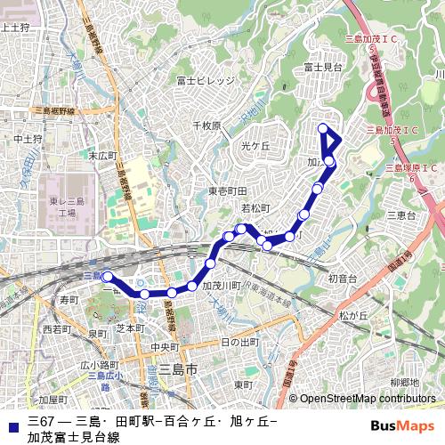 三67 bus Line Map