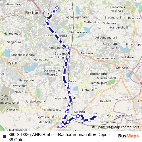 360-S D38g-ANK-Rmh bus Line Map