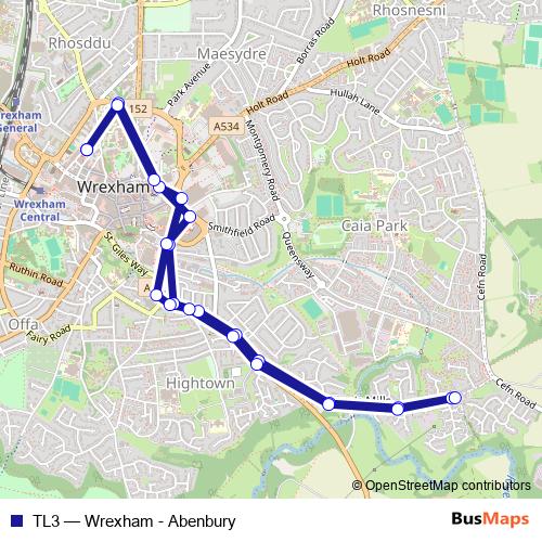 TL3 bus Line Map