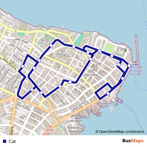 Cat bus Line Map
