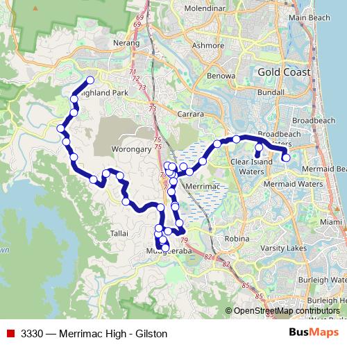 3330 bus Line Map