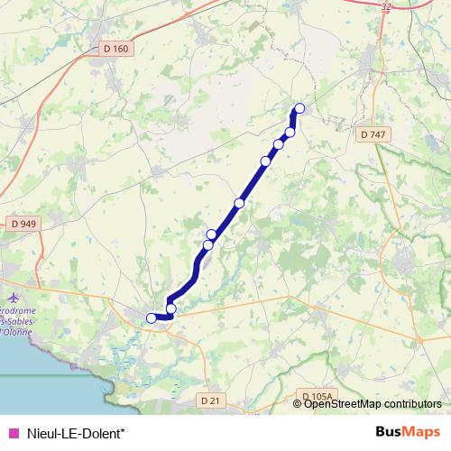Nieul-LE-Dolent* bus Line Map