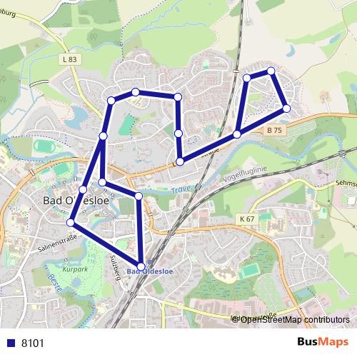 8101 bus Line Map