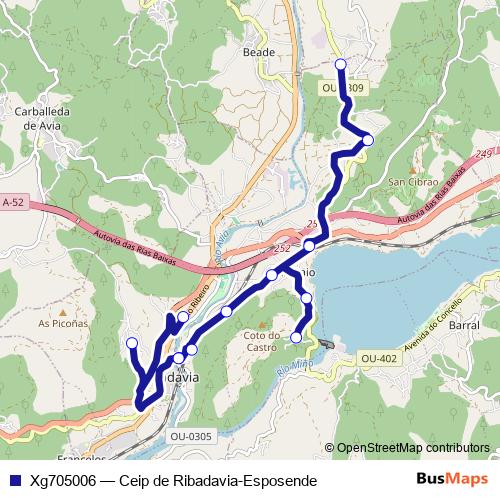 Xg705006 bus Line Map