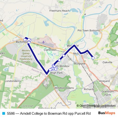 5586 bus Line Map