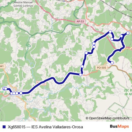 Xg658015 bus Line Map