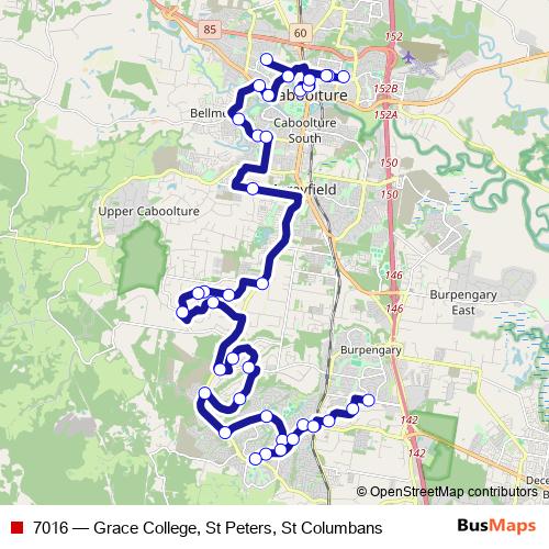 7016 bus Line Map