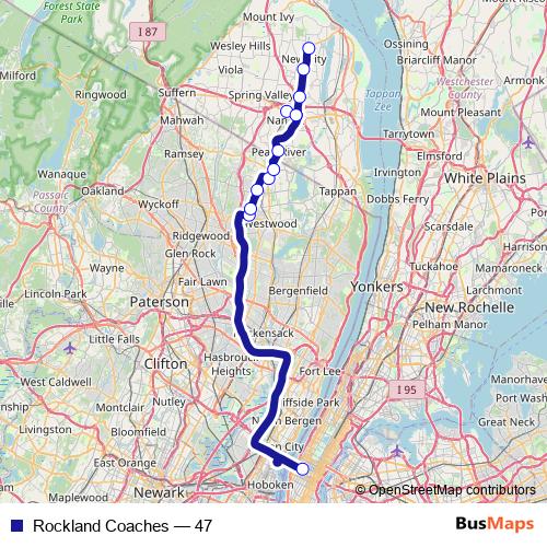 Rockland Coaches bus Line Map